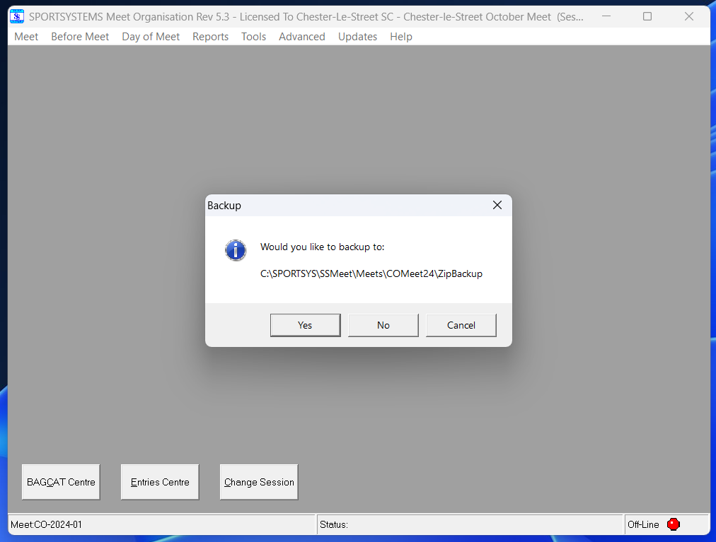 Screenshot of confirm dialog