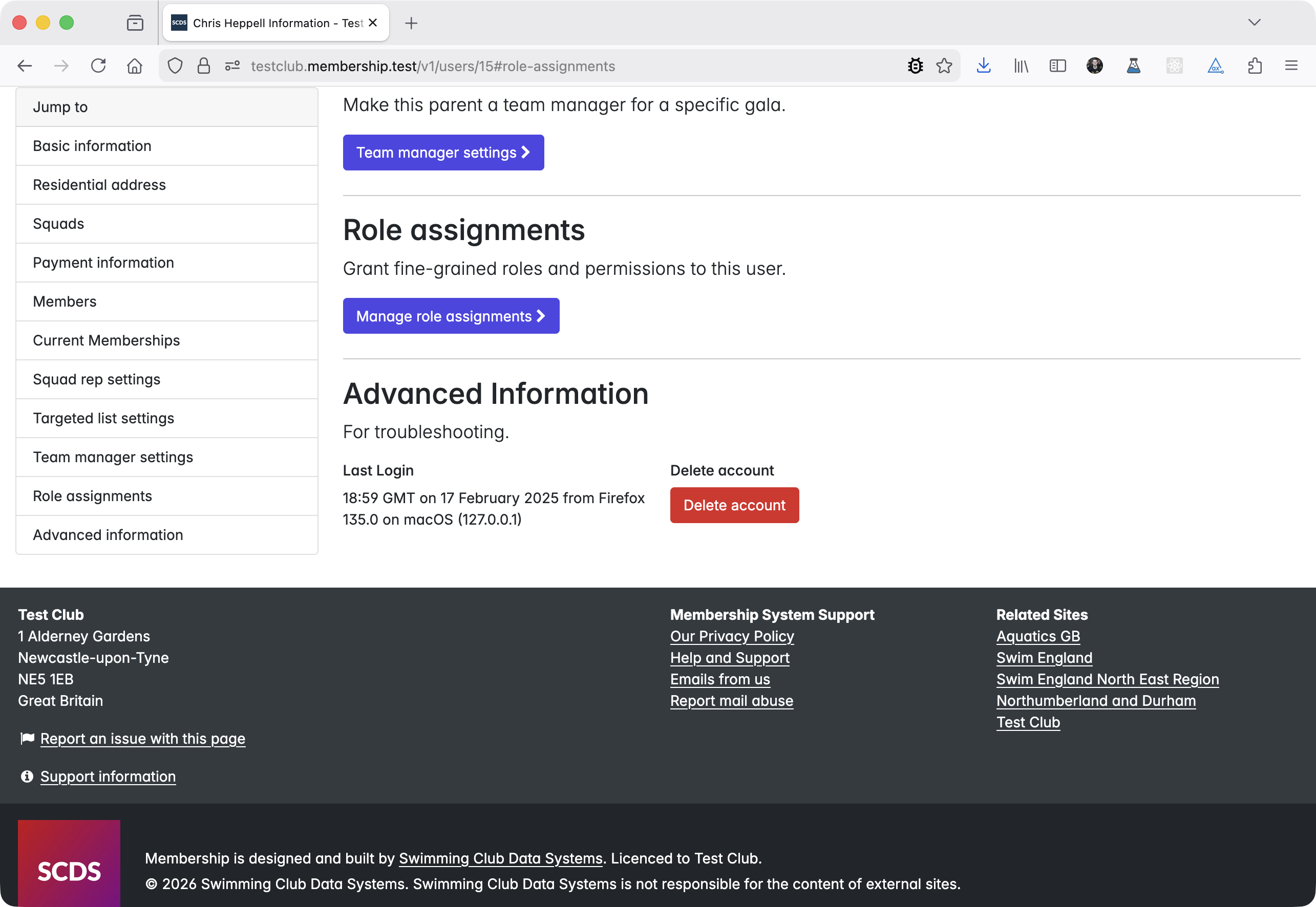Role assignments tab screenshot Screenshot of the Role assignments tab